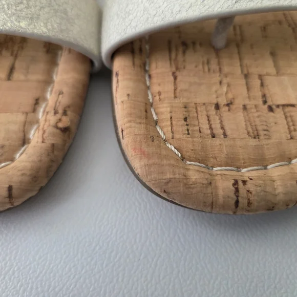 Donald J. Pliner Gold Shimmer Cork Wedge Sandals - Picture 8 of 13